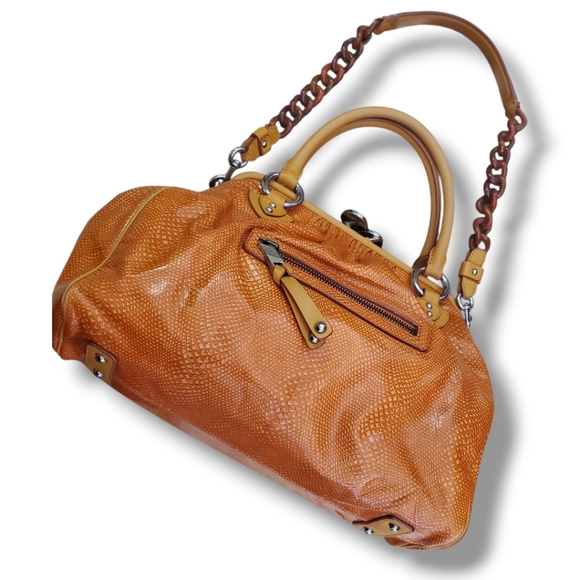 MARC JACOBS Stam CECILIA Embossed SNAKESKIN Two-way Crossbody Top Handle Handbag - Picture 16 of 17